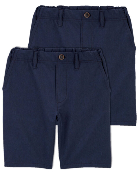 Kid 2-Pack Lightweight Uniform Shorts in Quick Dry Active Poplin 8