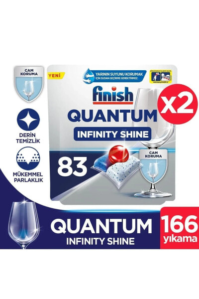 Quantum Infinity Shine 166 Kapsül Bulaşık Makinesi Deterjanı Tableti (83x2)