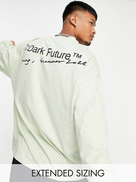 Футболка ASOS Dark Future с логопринтом в минтовом цвете