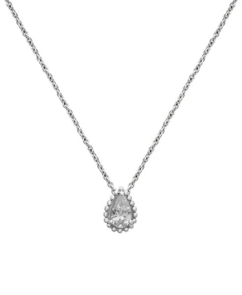 Diamond Pear Solitaire Pendant Necklace (1/4 ct. t.w.) in 14k Gold, 16" + 2" extender
