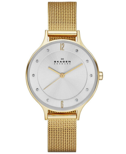 Women's Anita Gold-Tone Stainless Steel Mesh Bracelet Watch 30mm SKW2150