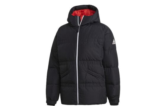 adidas 户外休闲运动连帽羽绒服 冬季 男款 黑色 / Пуховик adidas Trendy Clothing Featured Jacket Down Jacket GF0054