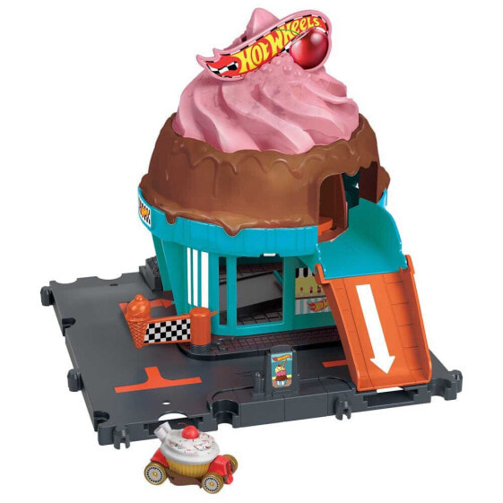 HOT WHEELS City Let´S Race Ice Cream Shop Car