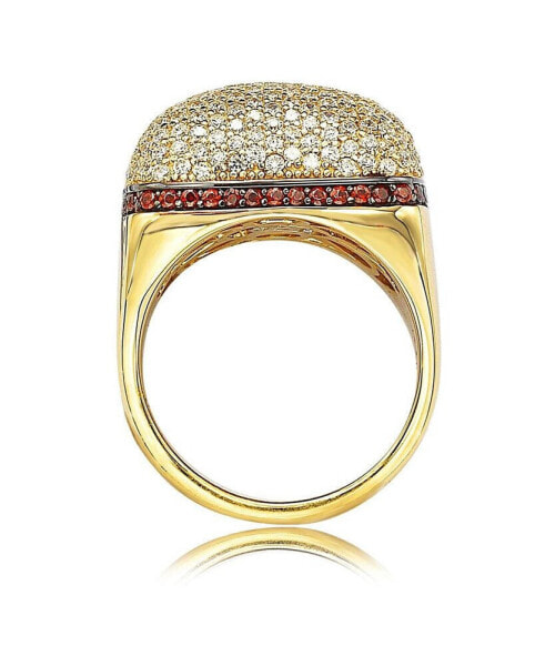 Suzy Levian Sterling Silver Cubic Zirconia Pave Dome Ring