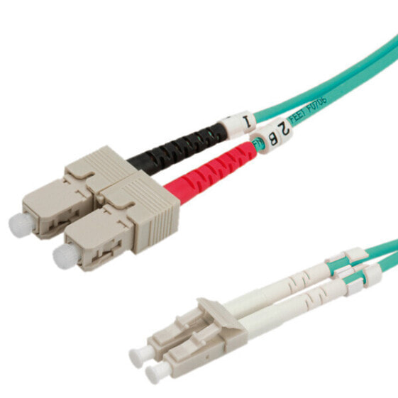 VALUE Fibre Optic Jumper Cable - 50/125µm - LC/SC - OM3 - turquoise 1 m - OM4 - LC - ST