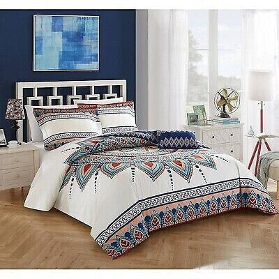 Chic Home Design King 4pc Agave Duvet Cover & Sham Set Blue