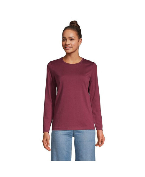 Women's Relaxed Supima Cotton Long Sleeve Crewneck T-Shirt