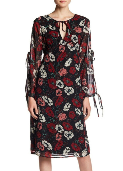 Lucca Couture 155643 Women's Madelyn Printed Cutout Sleeve Dress Sz. Small