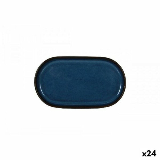 Поднос для закусок La Mediterránea Chester Синий Овальный 13 x 8 x 4 cm (24 штуки)