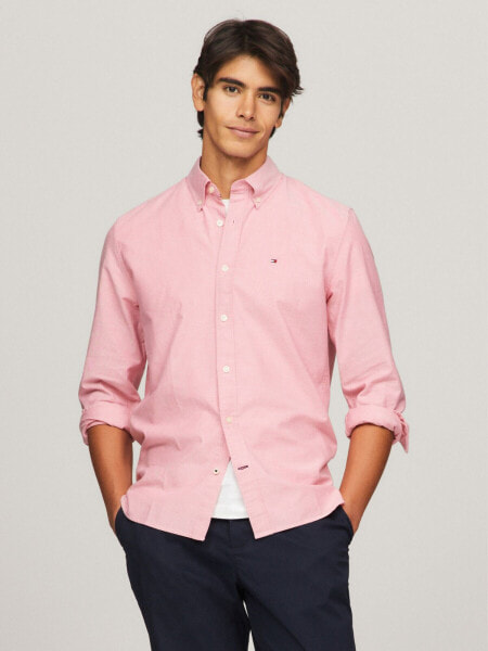 Regular Fit Solid Stretch Oxford Shirt