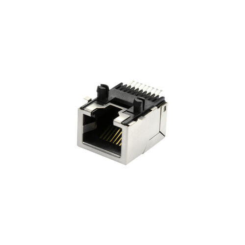 Econ Connect MEB8/8GSMTKS - RJ45 - Satin steel - Brass,Nickel,Thermoplastic polyester (PBT) - 40 m? - 1.5 A - 18.5 mm