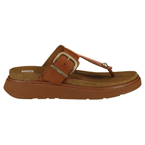 FITFLOP Buckle Leather Toe-Post Slides