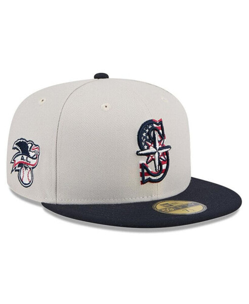 Men's Black Seattle Mariners 2024 Fourth of July 59FIFTY Fitted Hat