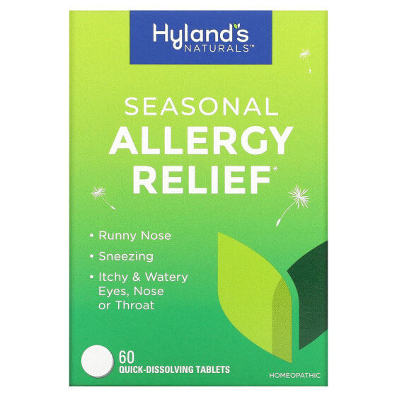 Средство для сезонного облегчения аллергии, 60 быстрорастворимых таблеток Hyland's Naturals