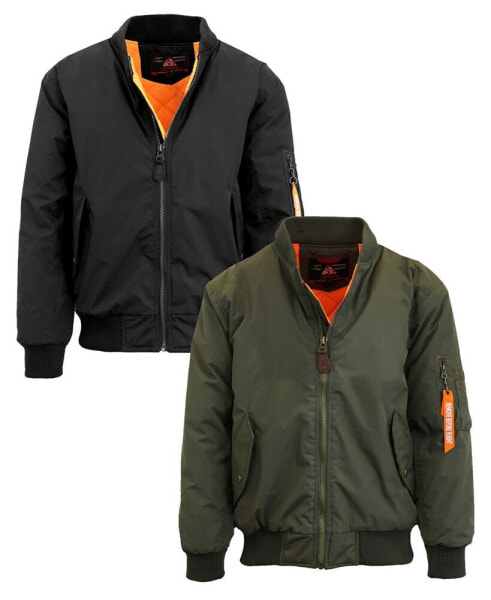 Men's Heavyweight MA-1 Bomber Flight Jacket, Pack of 2