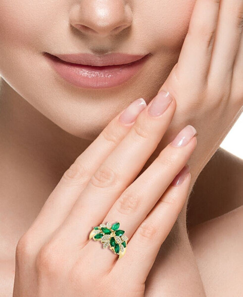 EFFY® Emerald (2-3/8 ct. t.w.) & Diamond (1/3 ct. t.w.) Cluster Ring in 14k Gold