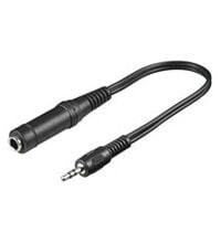 Wentronic Headphone Adapter - 3.5 mm Male to 6.35 mm Female - 0.2m - 3.5mm - Male - 6.35mm - Female - 0.2 m - Black