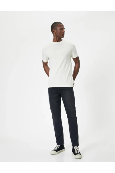 Джинсы узкие Brad Jeans - Slim Fit с мягким прикосновением Koton.
