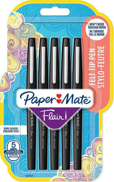 Paper Mate PAPER MATE Faserschreiber Flair B 5 Stk schwarz