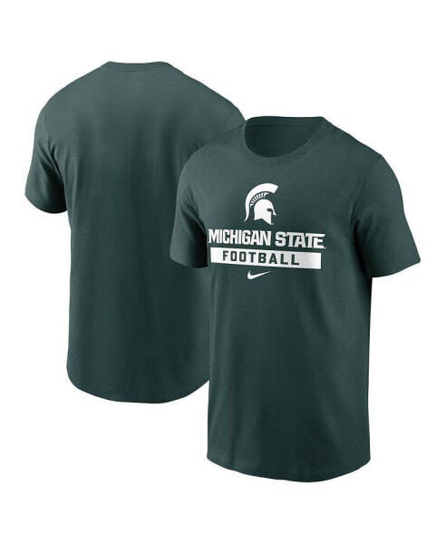 Men's Green Michigan State Spartans Football T-Shirt