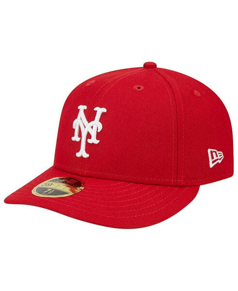 Бейсболка с низким профилем New Era для мужчин "New York Mets Scarlet"