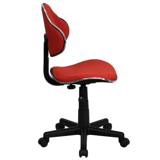 Red Fabric Ergonomic Swivel Task Chair