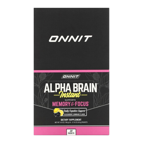 AlphaBRAIN Instant, Memory & Focus, Blackberry Lemonade , 30 Packets, 0.16 oz (4.6 g) Each