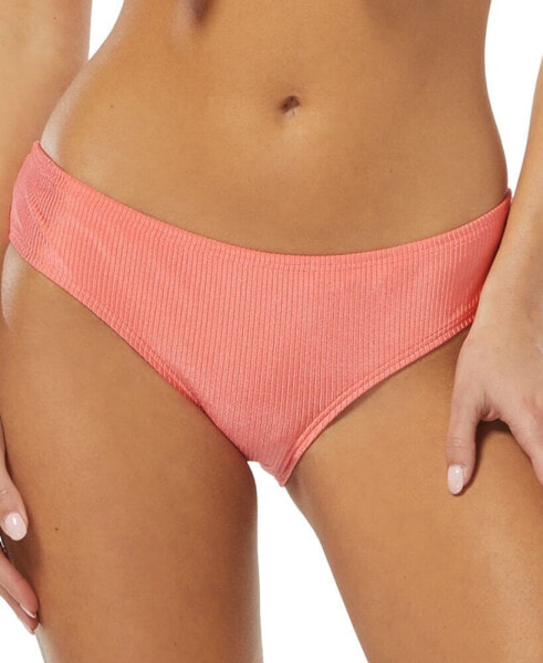 Women's Ribbed Cheeky Bikini Bottom