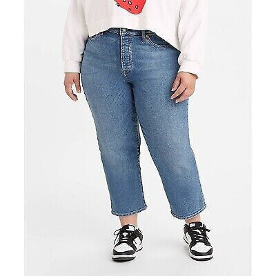 Джинсы Levi's женские больших размеров High-Rise Wedgie Straight Cropped - Love In The Mist 22.