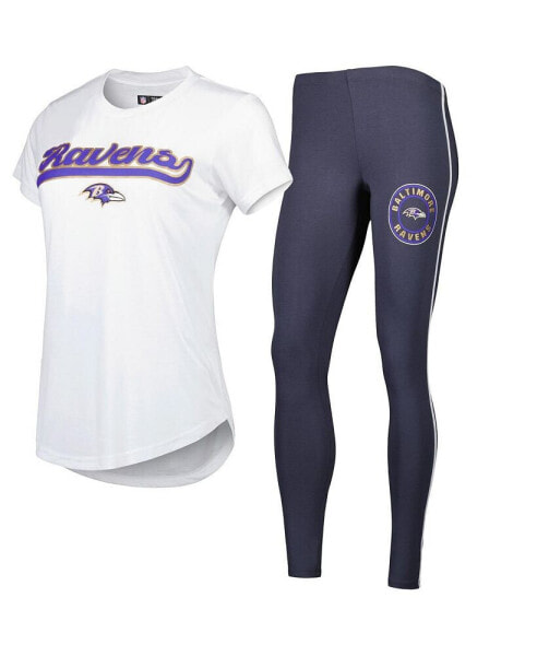 Пижама женская Concepts Sport Baltimore Ravens белая, угольная Sonata