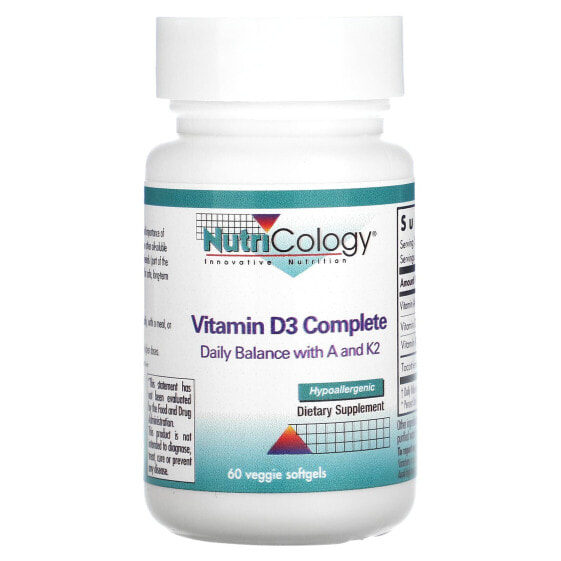 Витамин D Nutricology Complete, 60 капсул