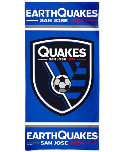 Multi San Jose Earthquakes 30" x 60" Full Color Beach Towel
