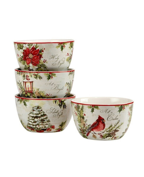 Silent Night 4 Piece Ice Cream Bowl Set