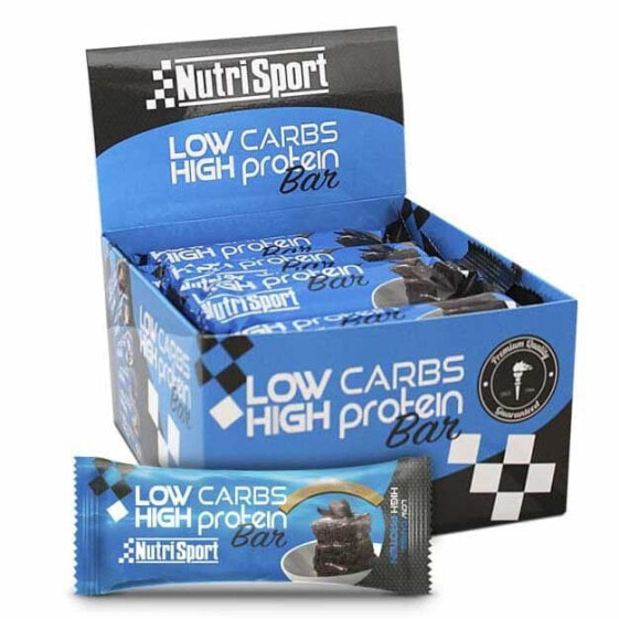 Энергетические батончики Nutrisport Low Carb High Protein Brownie в упаковке 16 шт