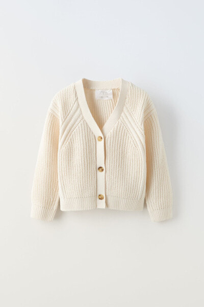 Chenille knit cardigan