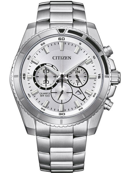 Citizen AN8200-50A Quartz Chronograph Mens Watch 44mm