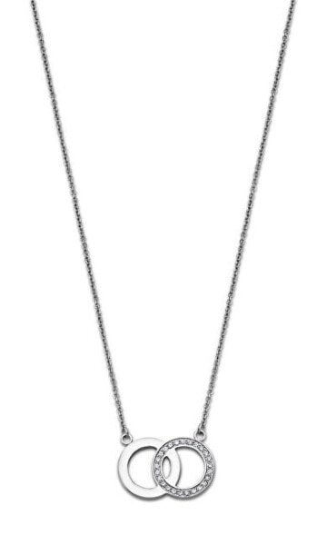 Stylish steel necklace with zircons Woman Basic LS1913-1 / 1