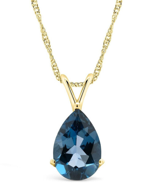 London Topaz (3-5/8 ct. t.w.) Pendant Necklace in 14K Yellow Gold