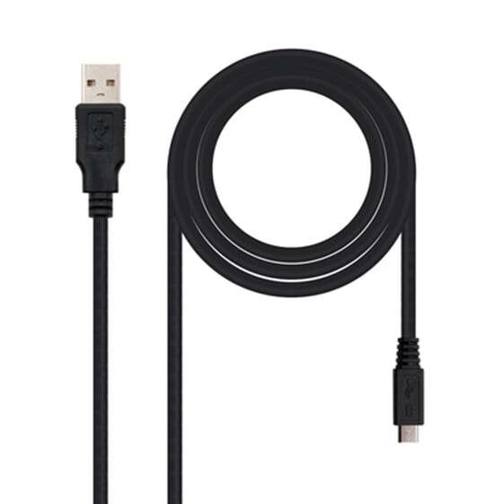 Универсальный кабель USB-MicroUSB NANOCABLE 10.01.0503 3 m Чёрный