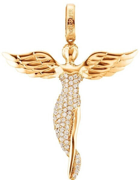 Gold plated pendant Angel with ERP-ANGEL-G zircons
