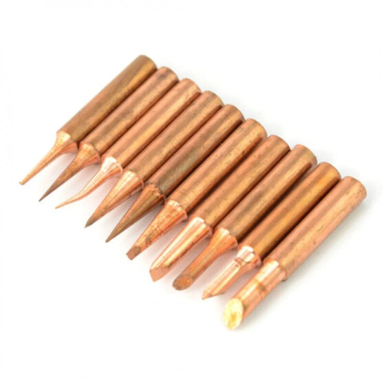 Set of copper tips for soldering stations - Copper series 900M - 10pcs