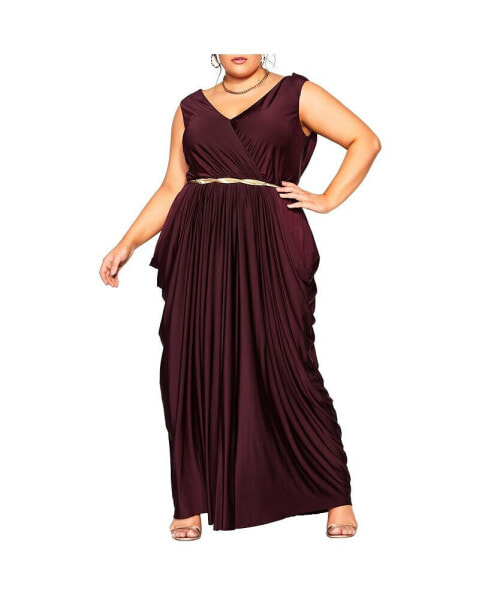 Plus Size Athena Goddess Maxi Dress
