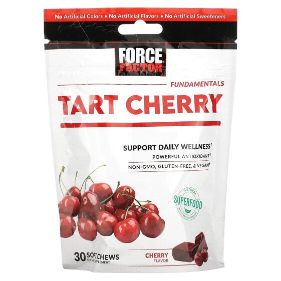 Force Factor, Fundamentals, вишня, вкус вишни, 30 жевательных таблеток