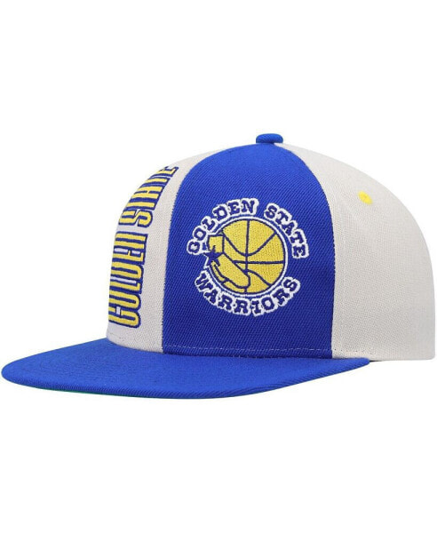 Men's Cream, Royal Golden State Warriors Hardwood Classics Pop Snapback Hat