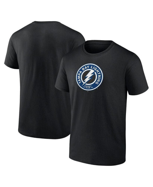 Men's Black Tampa Bay Lightning Alternate Logo T-shirt