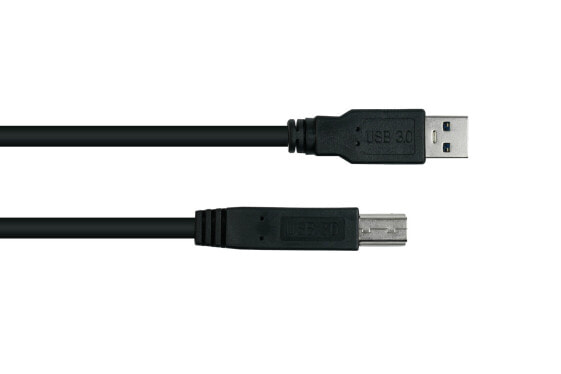 Good Connections UK30P-AB-010S - 1 m - USB A - USB B - USB 3.2 Gen 1 (3.1 Gen 1) - 5000 Mbit/s - Black