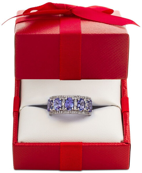 Sapphire (2-7/8 ct. t.w.) & Diamond (1/3 ct. t.w.) Ring in 14k Gold (Also in Emerald, Tanzanite and Ruby)