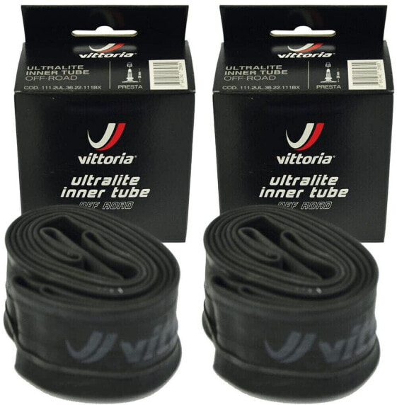 Pair of Vittoria MTB Bike Ultralite 26 x 1.1-1.5 Hybrid Inner Tube 36mm Presta