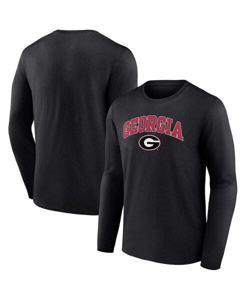 Men's Black Georgia Bulldogs Campus Long Sleeve T-shirt