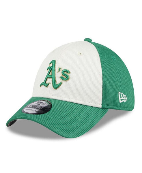 Men's White, Green Oakland Athletics 2024 St. Patrick's Day 39THIRTY Flex Fit Hat
